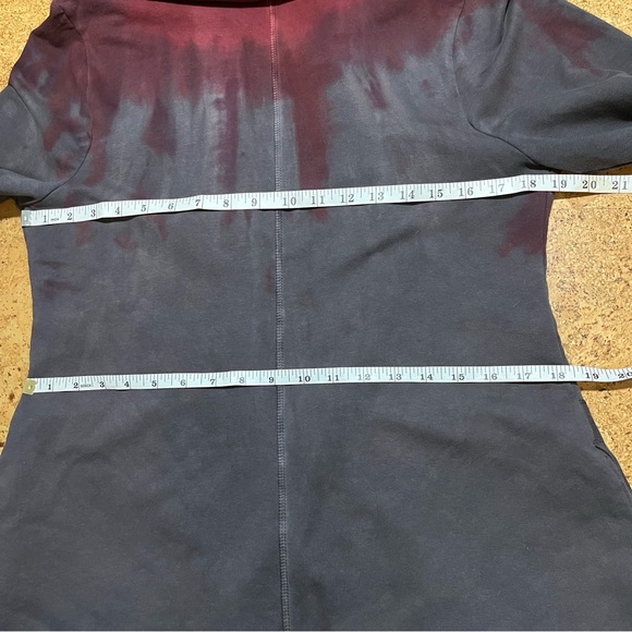 Testimony Los Angeles French Terry Tie Dye Ruched Sleeve Draped Cardigan Sz L - Picture 15 of 16